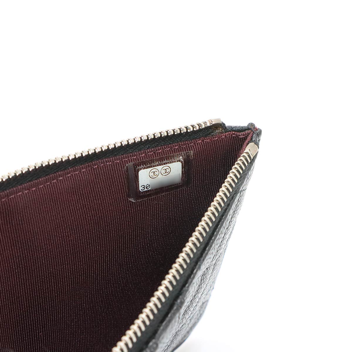 Matelasse Pouch Leather Black AP0225 Purse