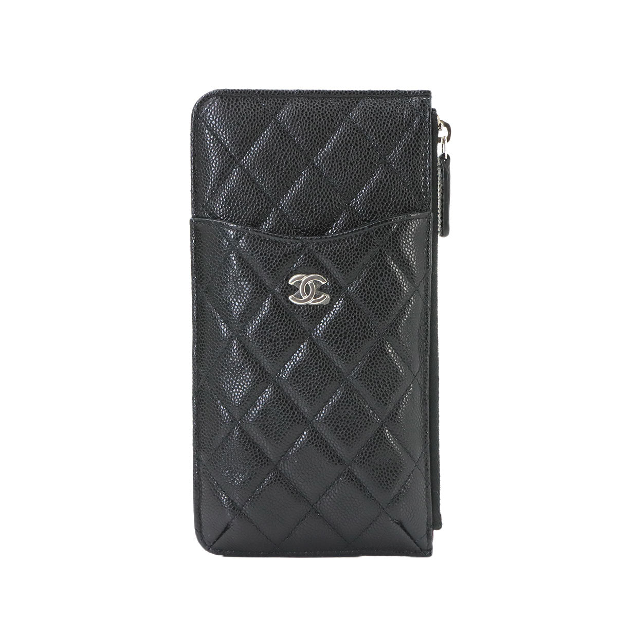 Matelasse Pouch Leather Black AP0225 Purse