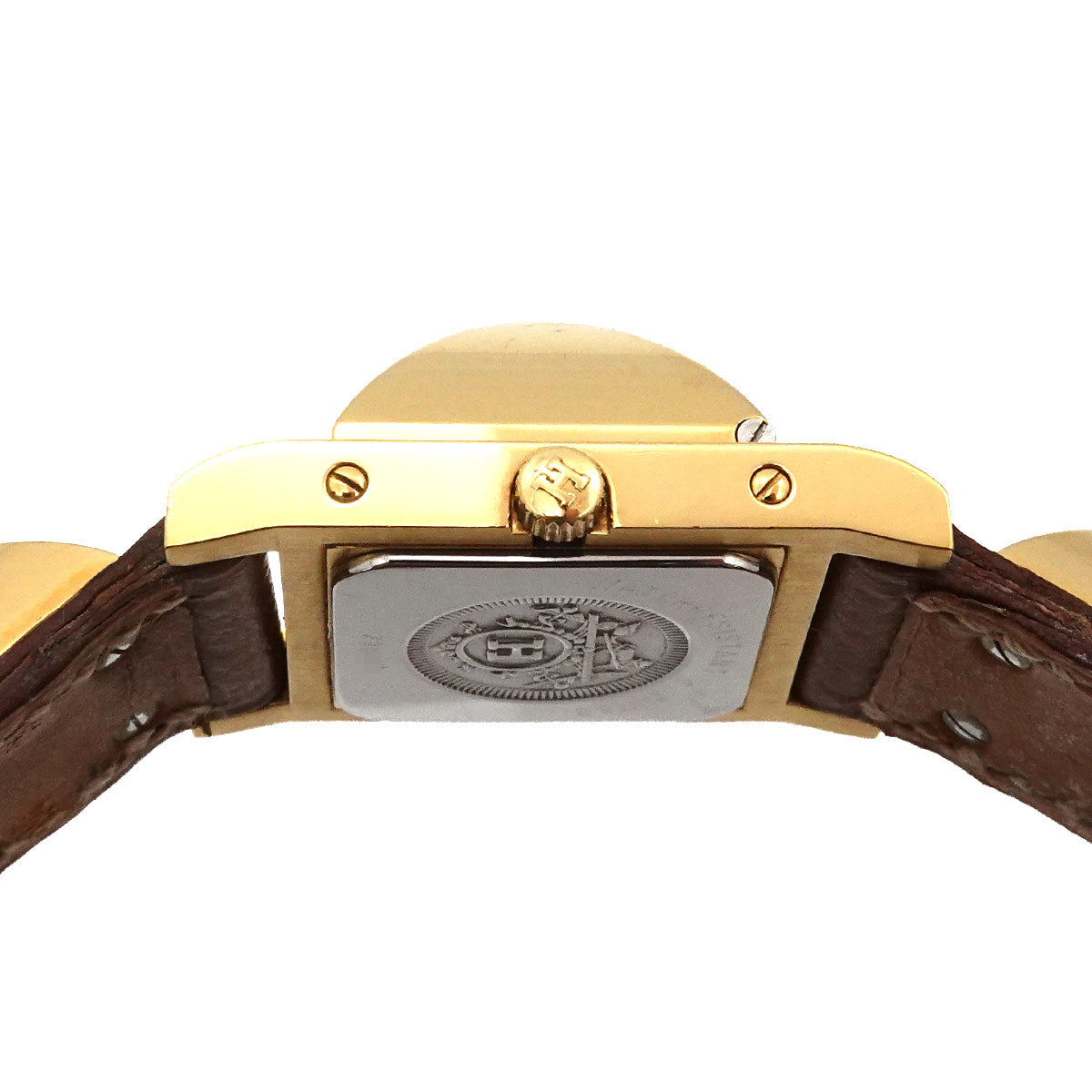 Medor Vintage pyramid Gold studs Quartz White Dial Ladies