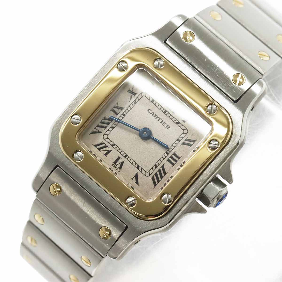 Santos Galbee W20012C4 750 YG Cream Dial Ladies Watch