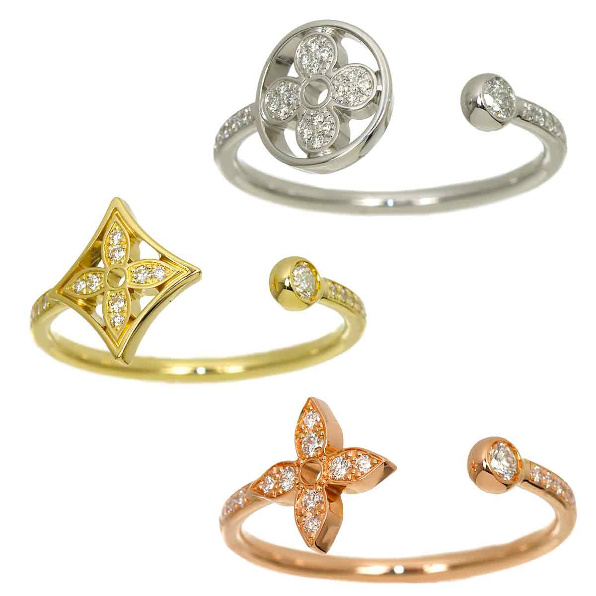 Idylle Blossom Ring Diamond 18K Size53 6.25-6.5US