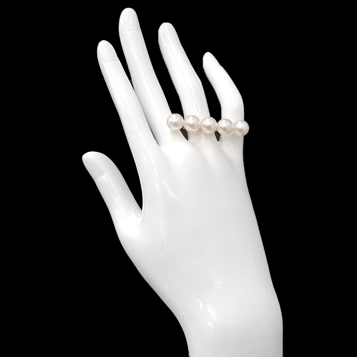 Balance signature Akoya Pearl Ring 18K YG 750 size6(US)