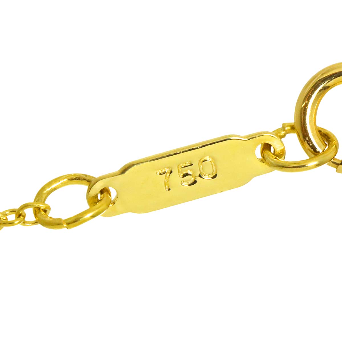Dots Circle Diamond Necklace 18K Yellow Gold 750 Pt