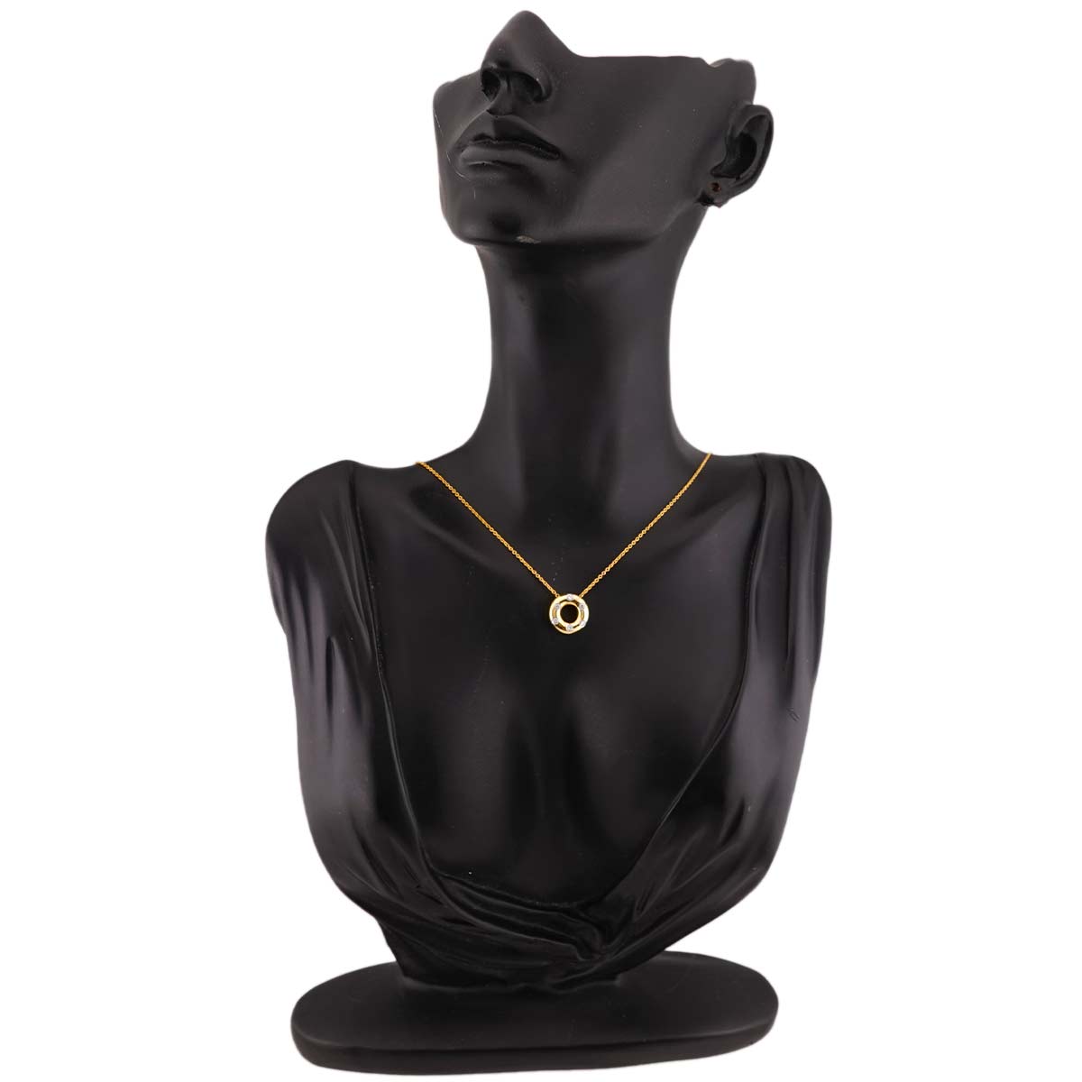 Dots Circle Diamond Necklace 18K Yellow Gold 750 Pt