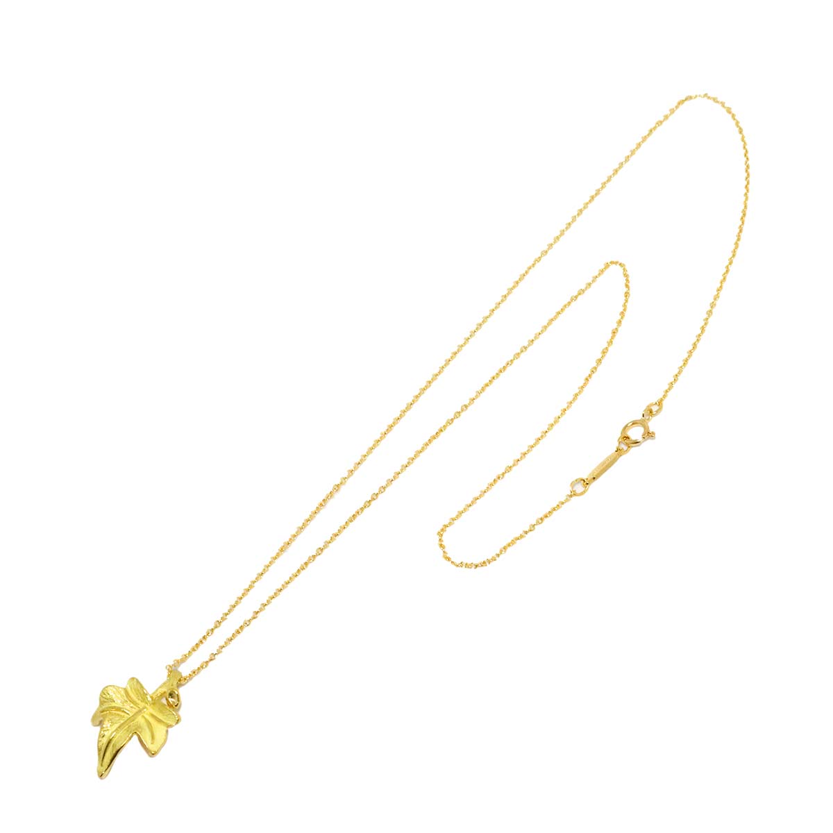 Leaf Motif Necklace 18K Yellow Gold 750