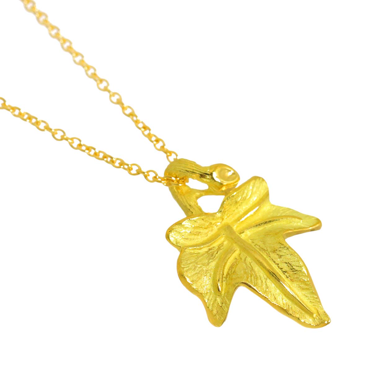 Leaf Motif Necklace 18K Yellow Gold 750
