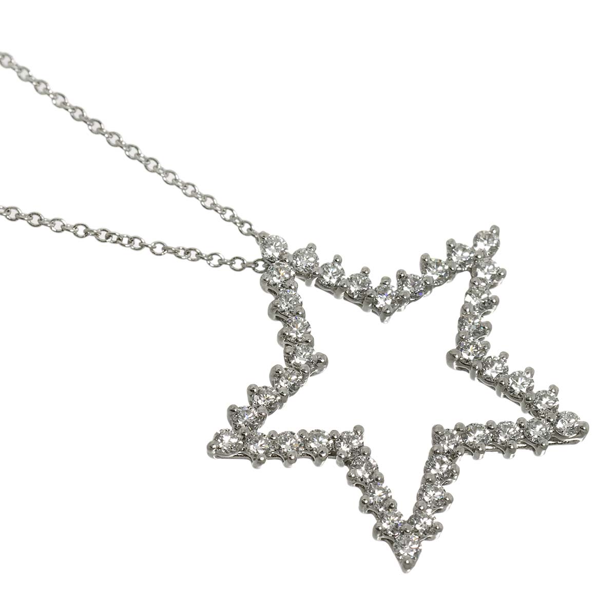 Star Diamond Necklace Platinum