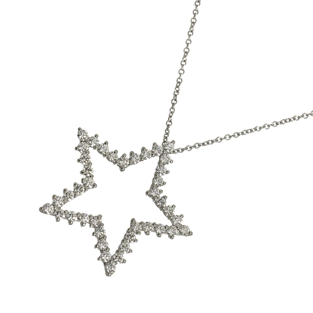 Star Diamond Necklace Platinum