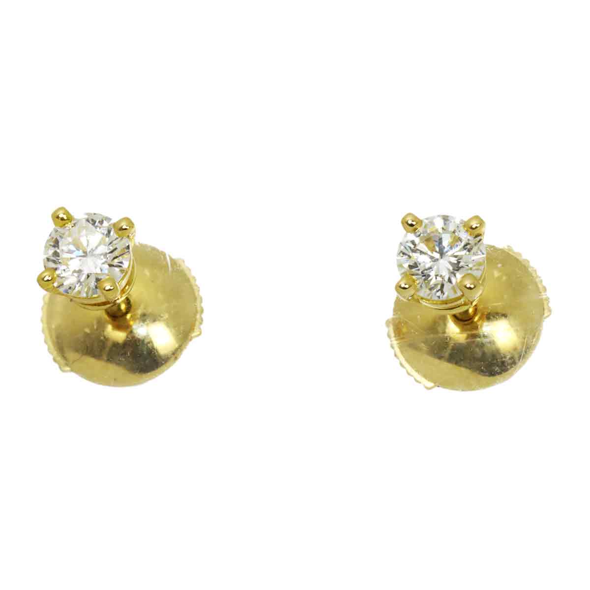 Diamond Approximately 0.48ct Earrings Pierced 18K YG 750