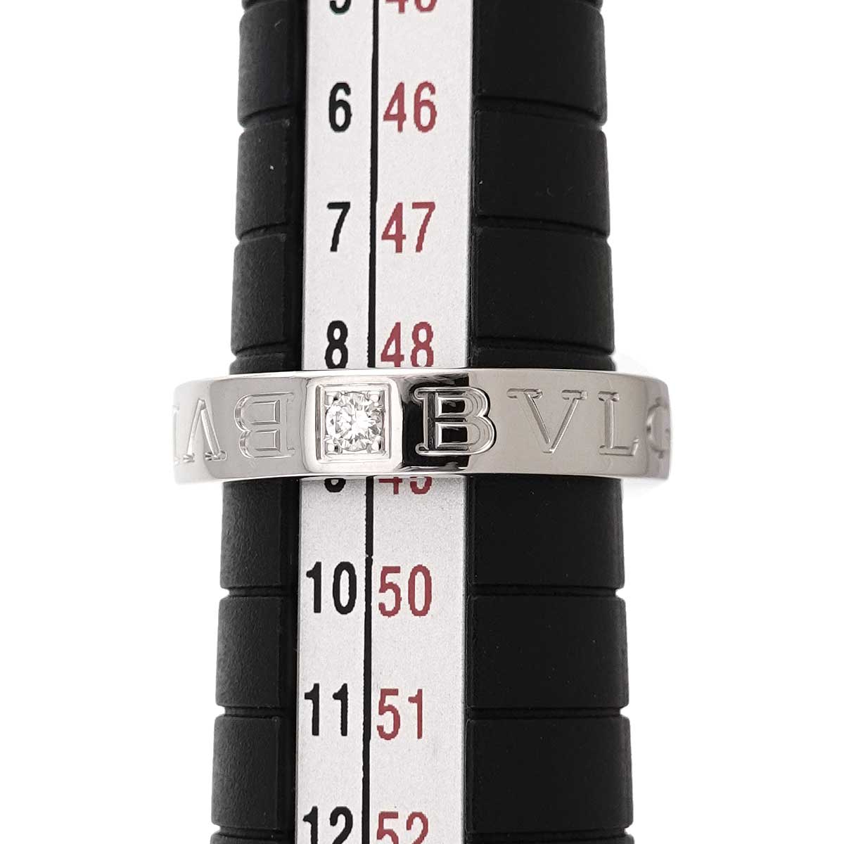 Double Logo Diamond Ring 18K White Gold 750 4.5-4.75(US)