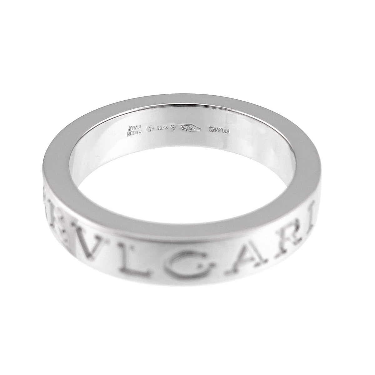 Double Logo Diamond Ring 18K White Gold 750 5.25(US)