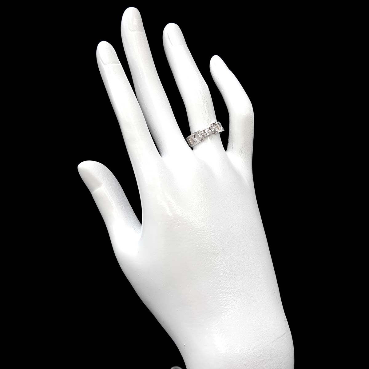 Atlas Diamond Ring 18K White Gold 750 size5.75-6(US)