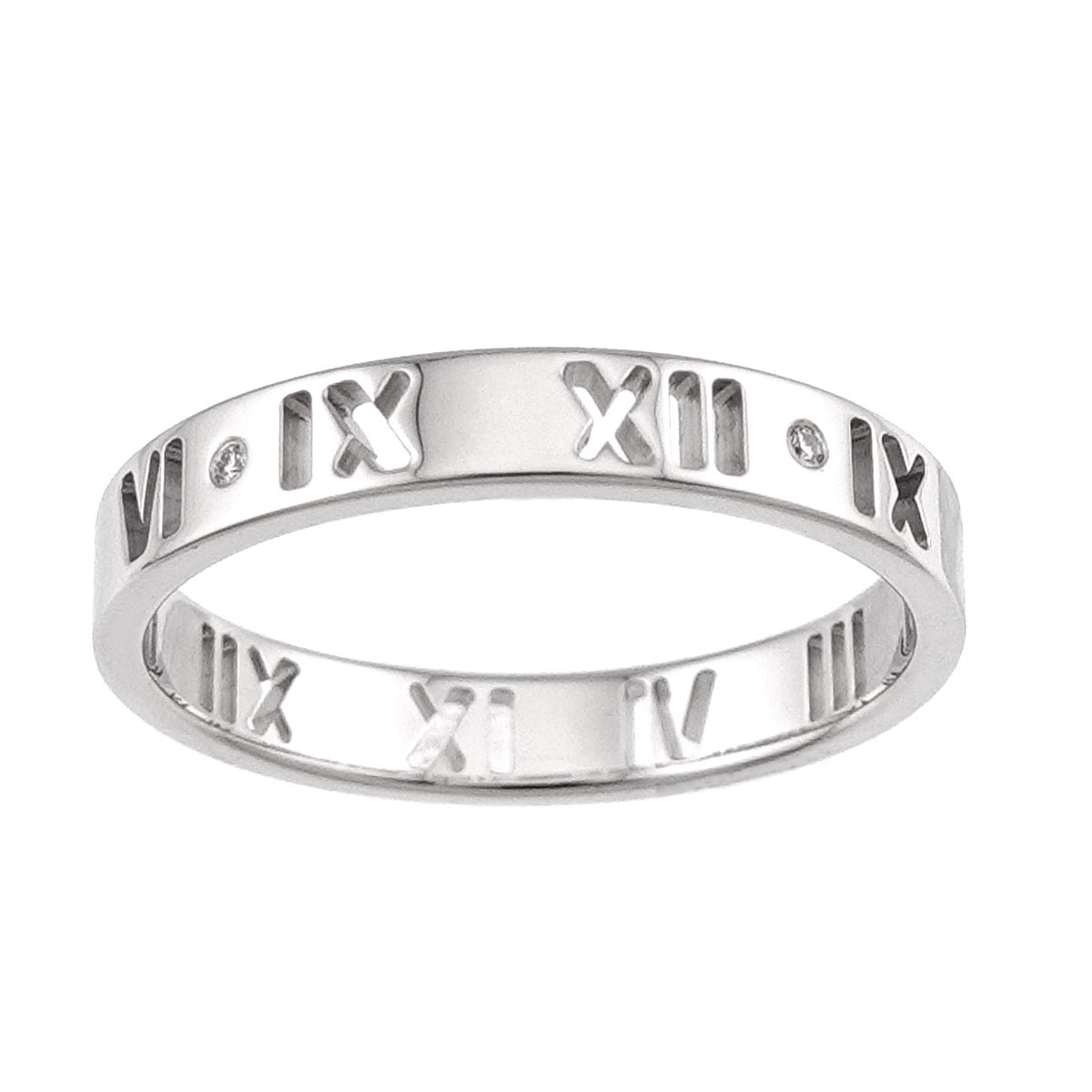 Atlas Diamond Ring 18K White Gold 750 size8.75-9(US)