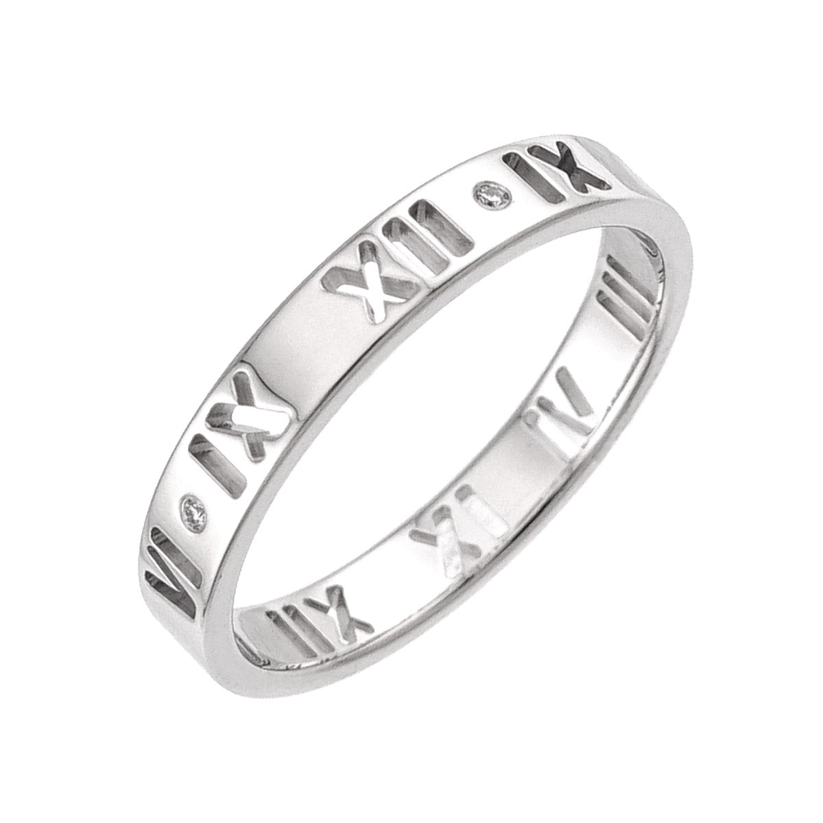 Atlas Diamond Ring 18K White Gold 750 size8.75-9(US)