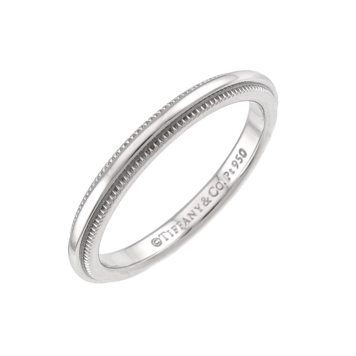 Milgrain Band Ring Pt Platinum Size3.75(US)