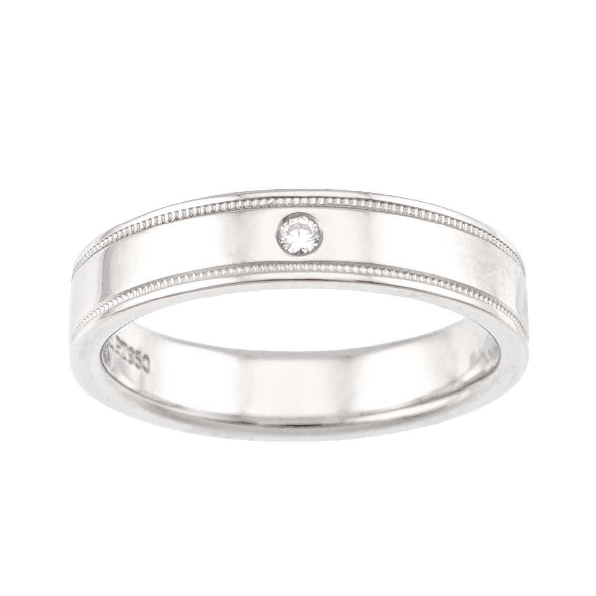Double Milgrain Ring Platinum Size4.75-5(US)