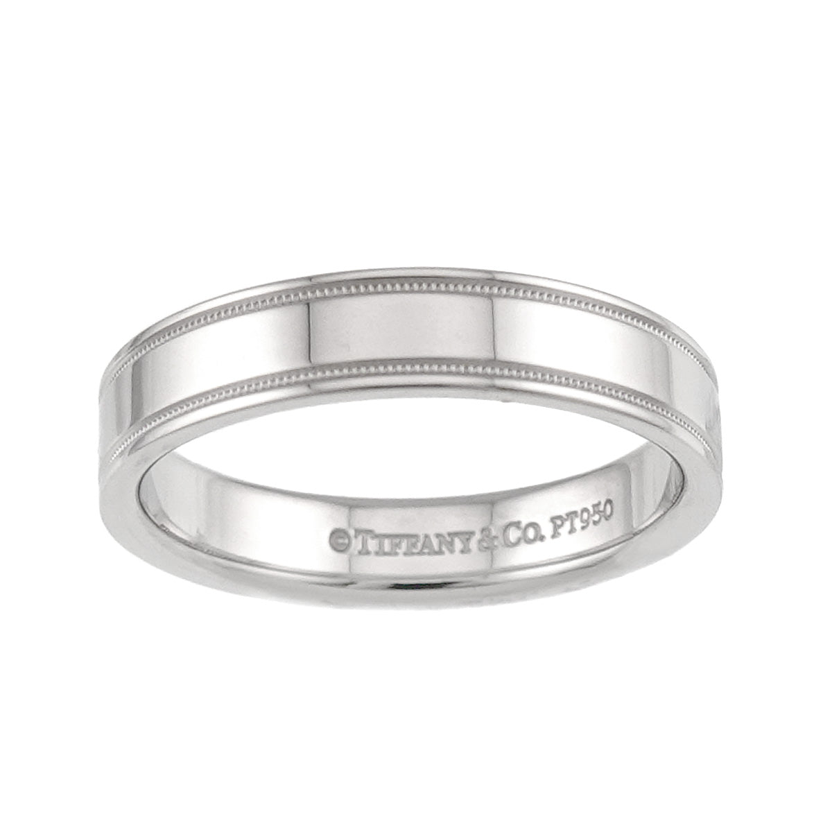 Double Milgrain Ring Platinum Size6.75(US)