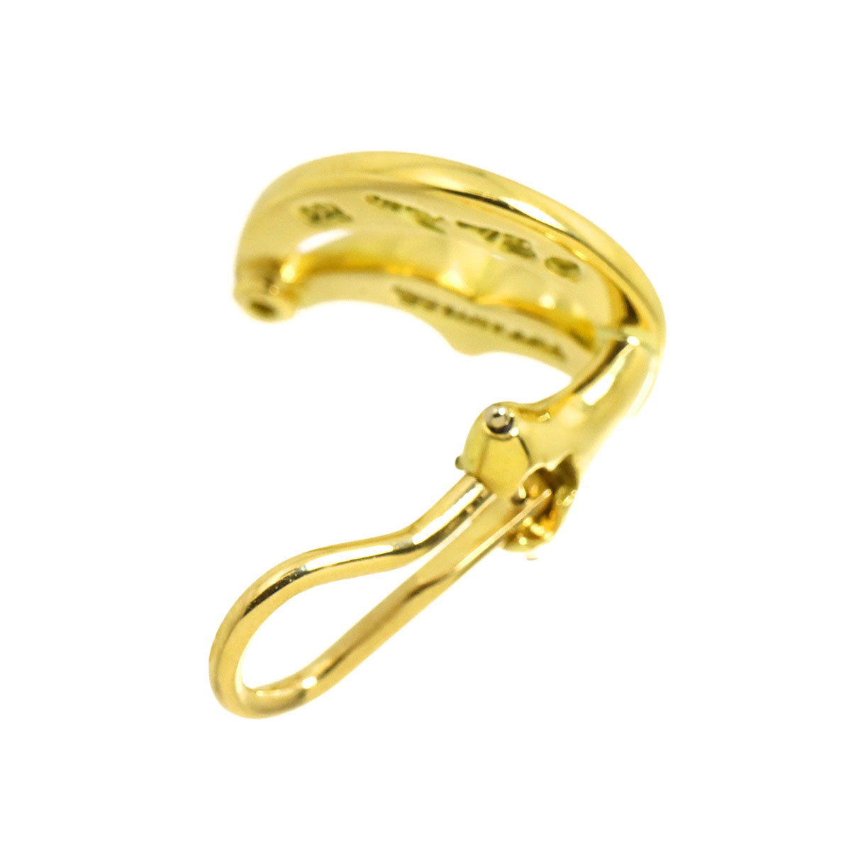 Crescent moon Earring Clip-on 18K YG 750 One Piece only