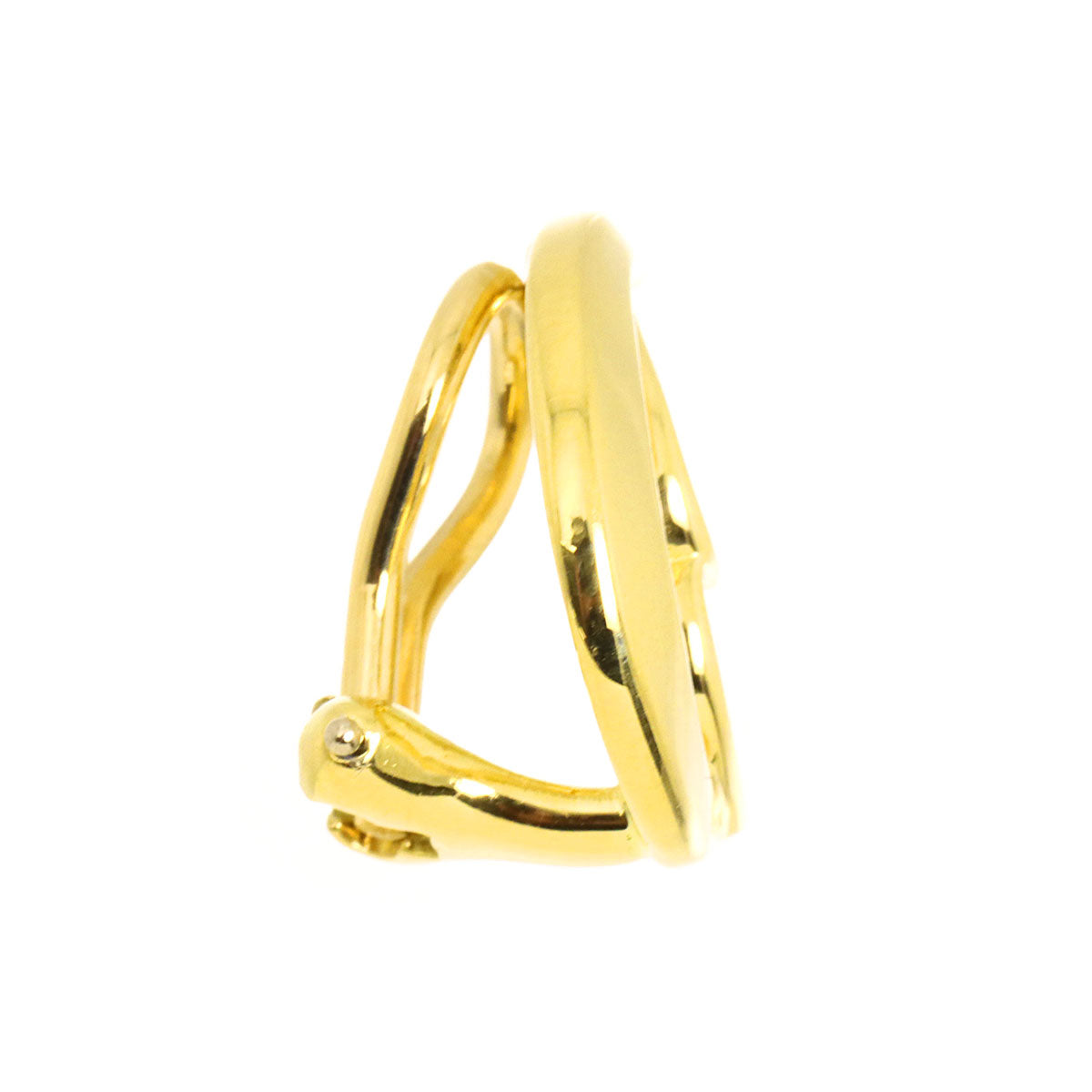 Crescent moon Earring Clip-on 18K YG 750 One Piece only
