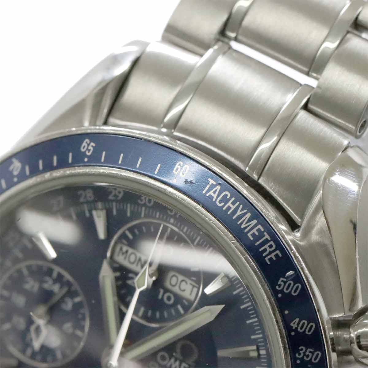 Speedmaster Triple Calendar 3222.80 Automatic Blue Dial Mens