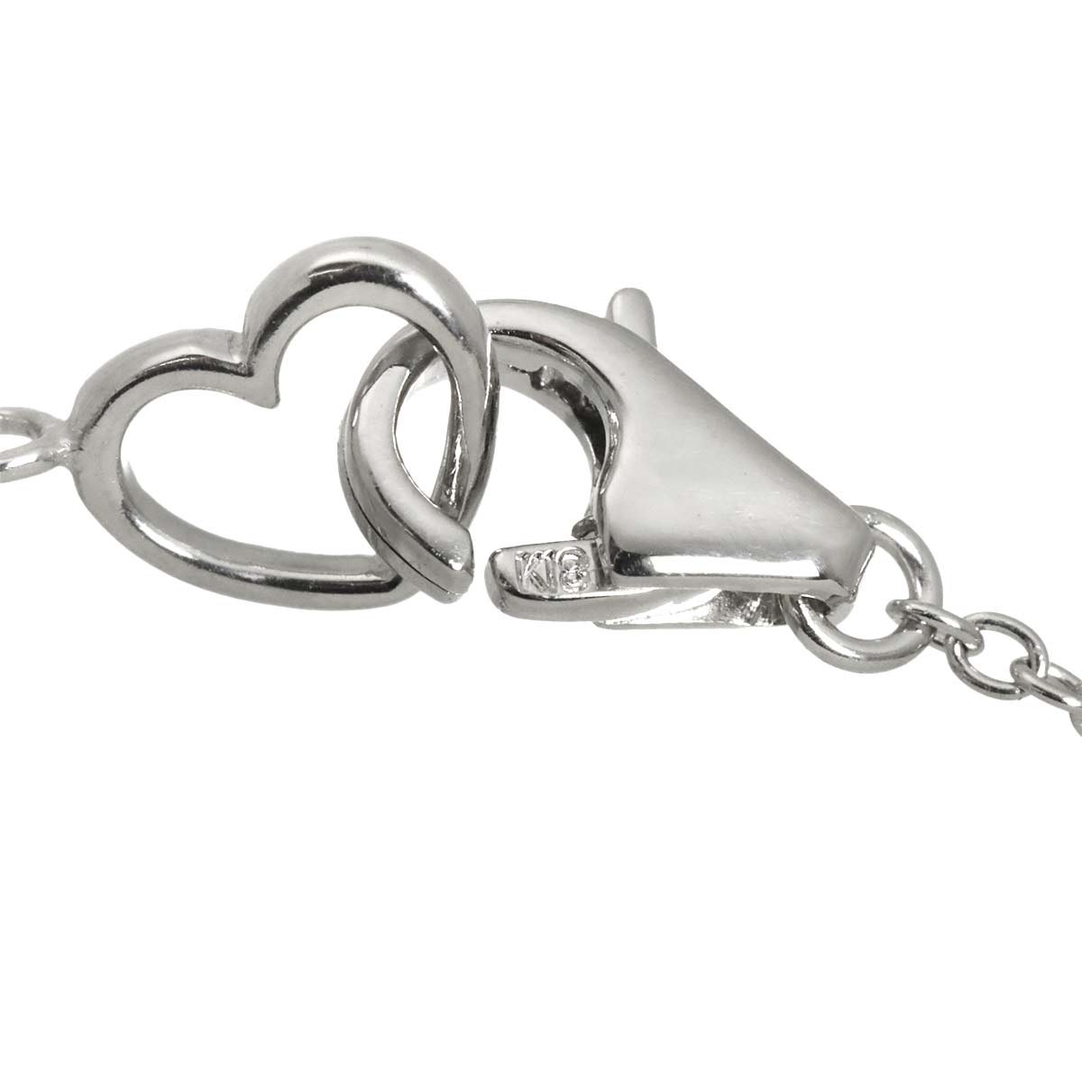 Cross Diamond 0.16ct/0.13ct Necklace 18K White Gold 750