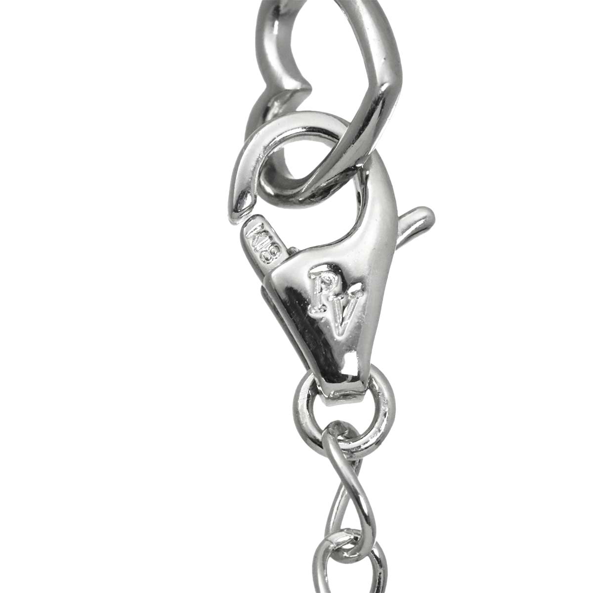 Cross Diamond 0.16ct/0.13ct Necklace 18K White Gold 750