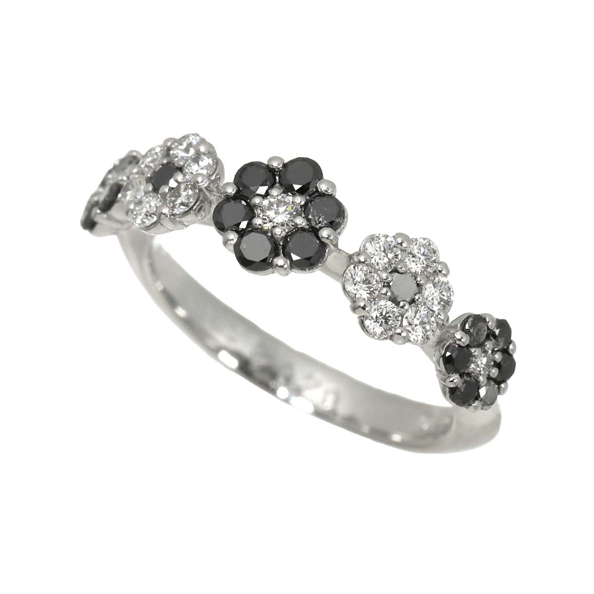 Diamond 0.25ct/0.20ct Ring 18K WG 750 Size2.75-3(US)