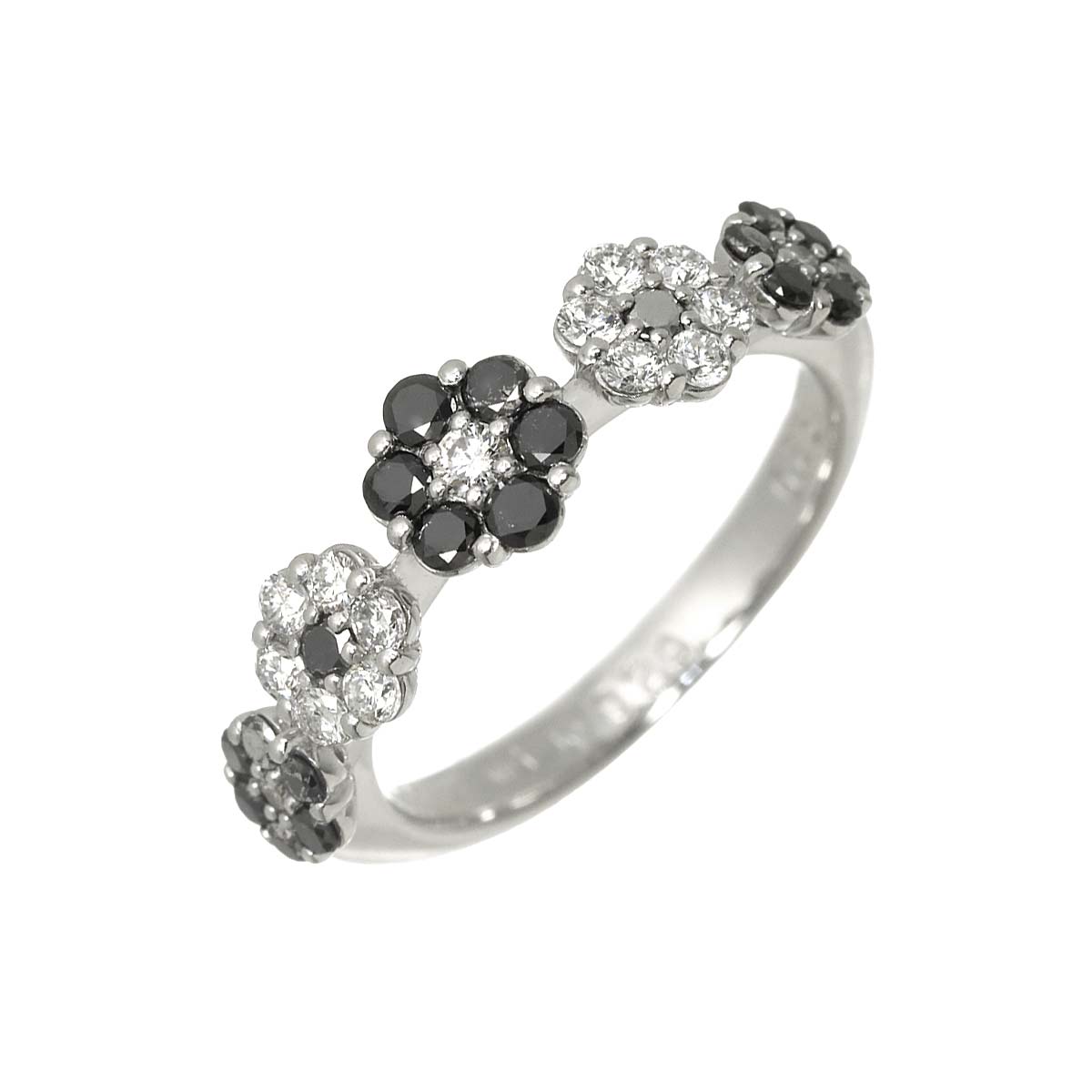 Diamond 0.25ct/0.20ct Ring 18K WG 750 Size2.75-3(US)