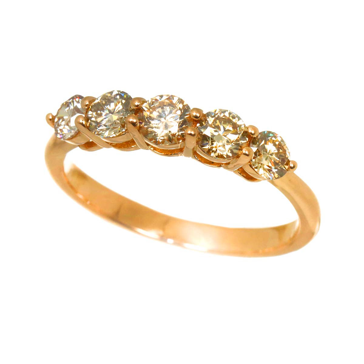 Diamond 1.00ct Ring 18K PG Pink Gold 750 Size7.75-8(US)