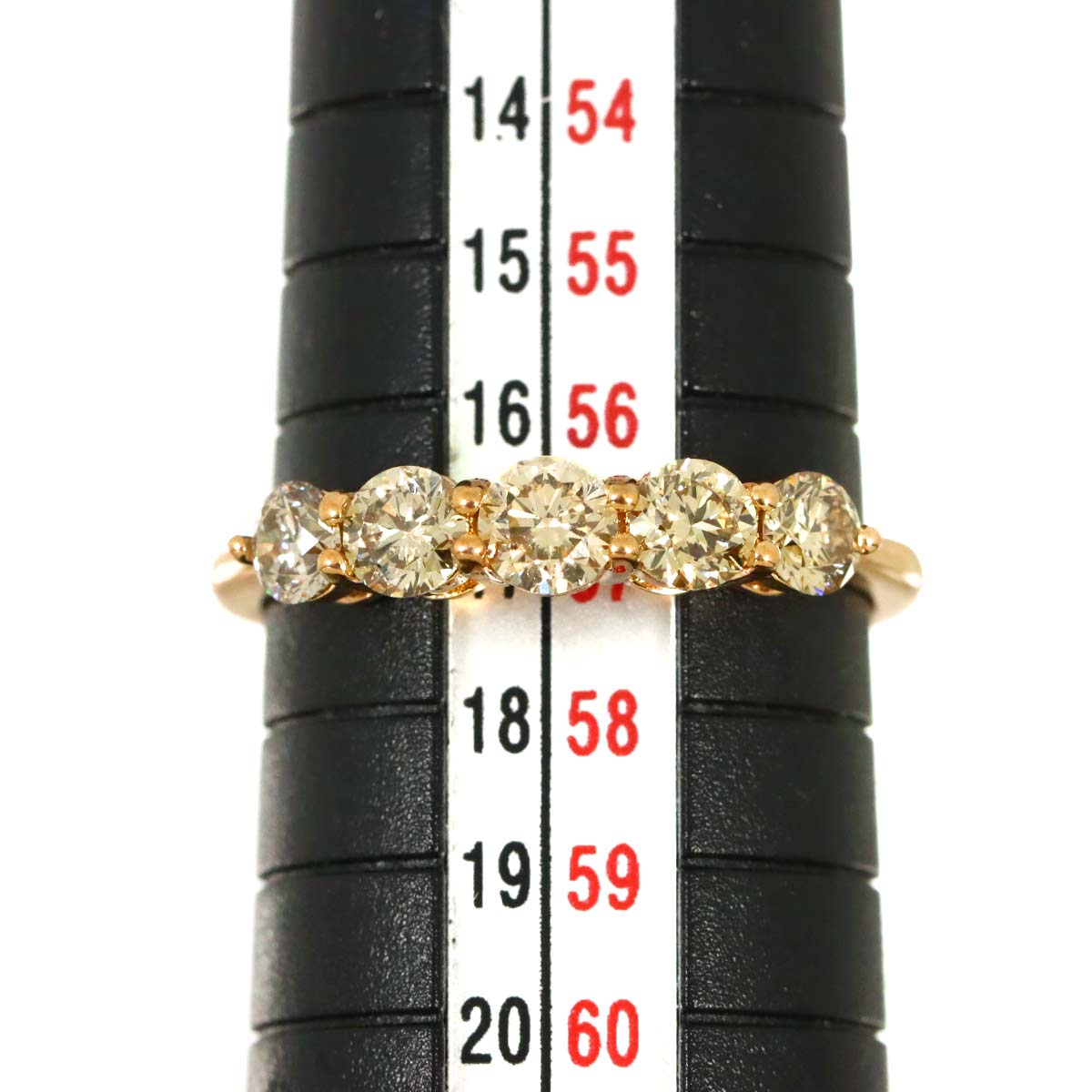 Diamond 1.00ct Ring 18K PG Pink Gold 750 Size7.75-8(US)