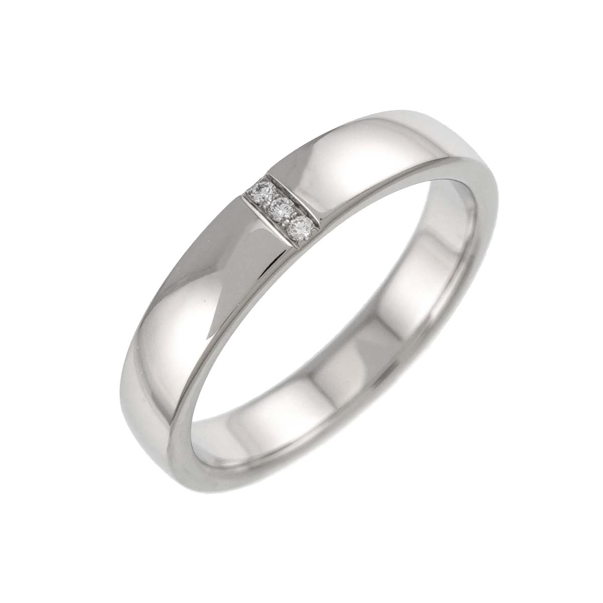 Three stone Diamond Ring Pt Platinum size8.25-8.75(US)