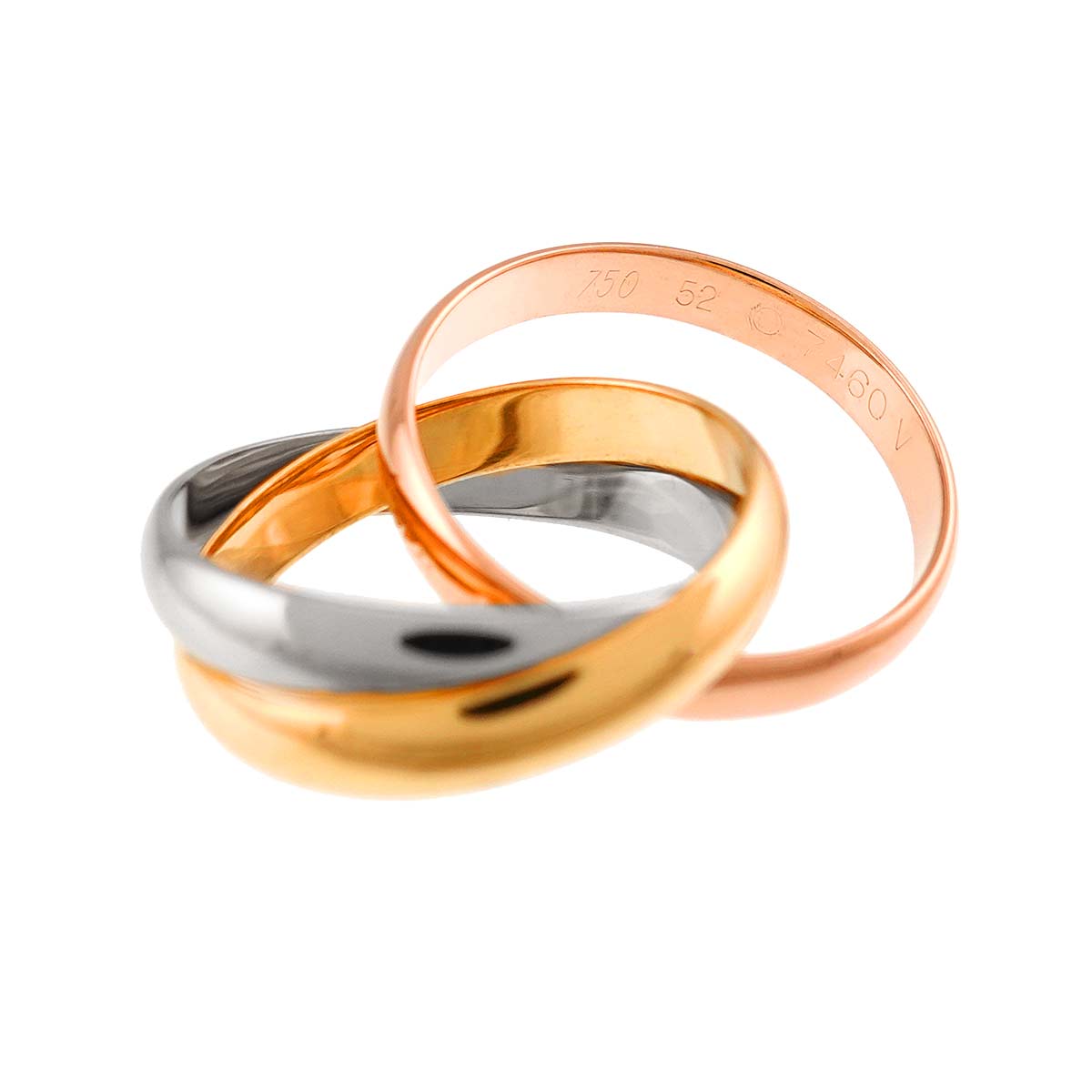 Trinity MM Ring 18K YG WG PG 750 Size52 5.75-6(US)