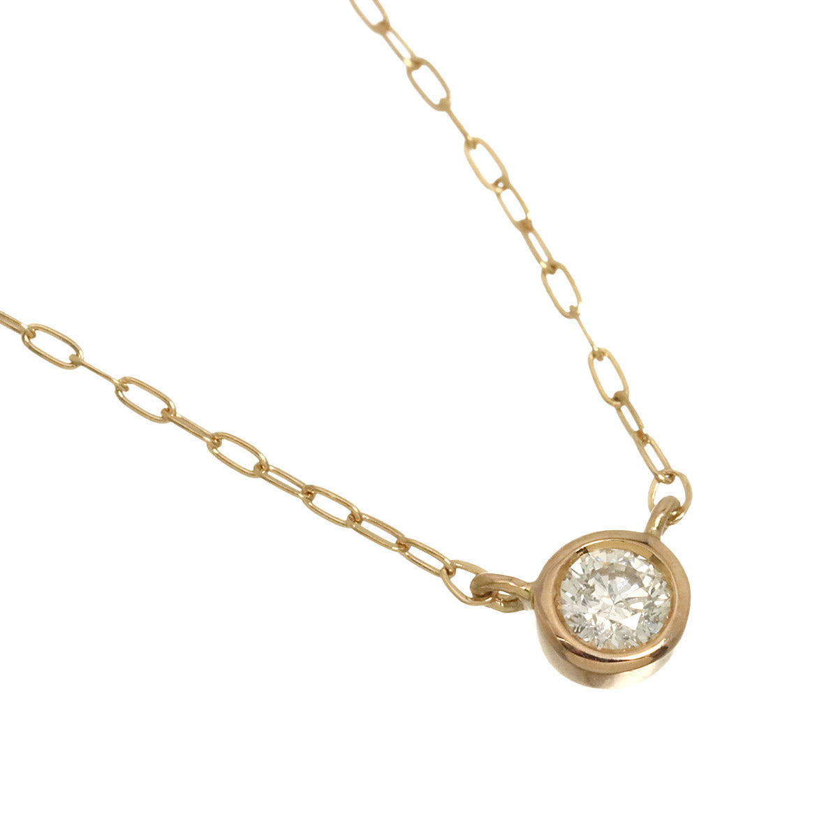 Diamond Necklace 18K Pink Gold 750