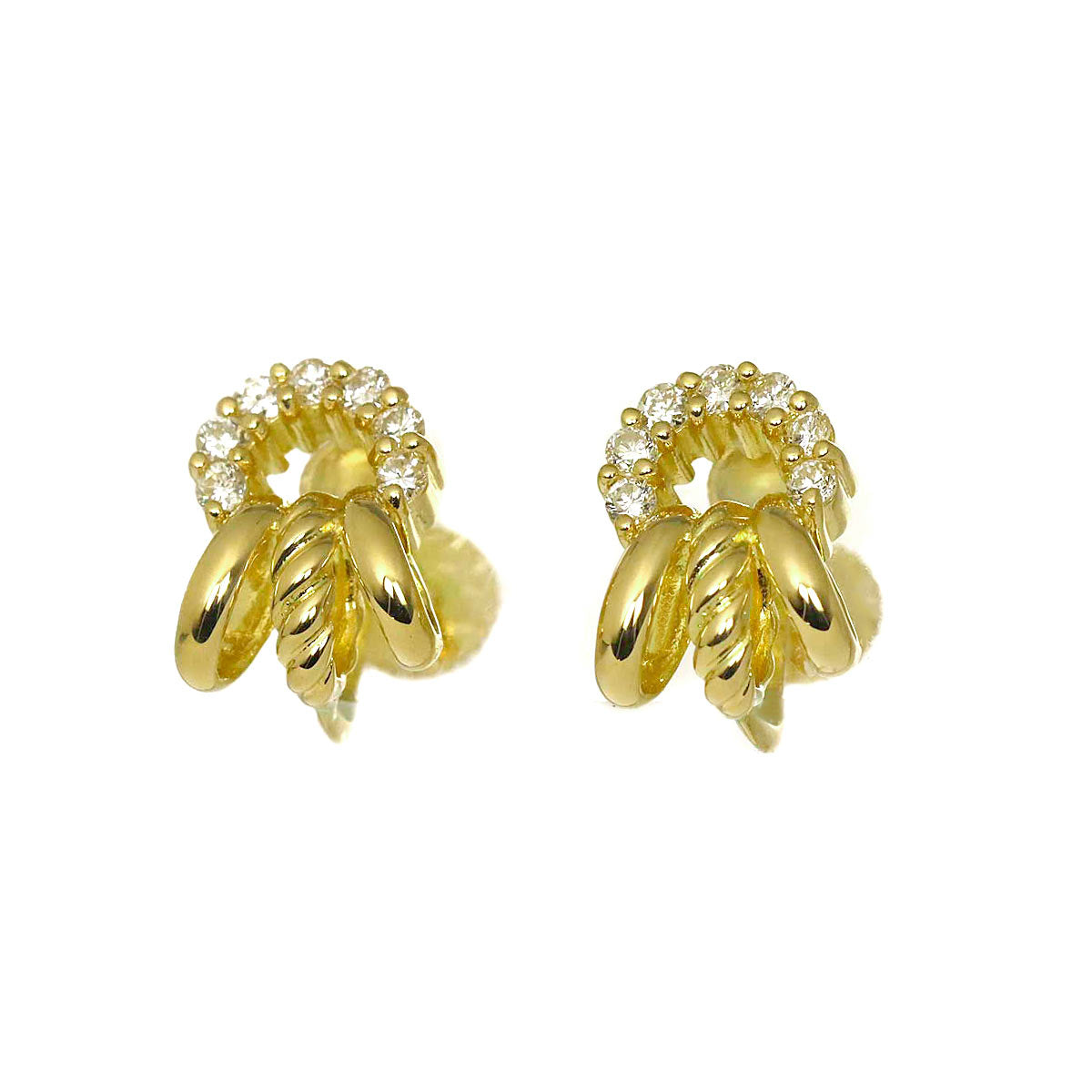 Diamond 0.14/0.14ct Earrings 18K Yellow Gold 750