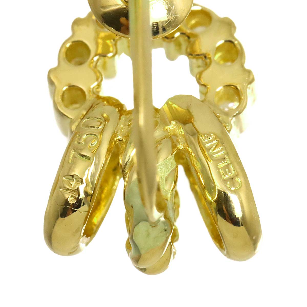 Diamond 0.14/0.14ct Earrings 18K Yellow Gold 750