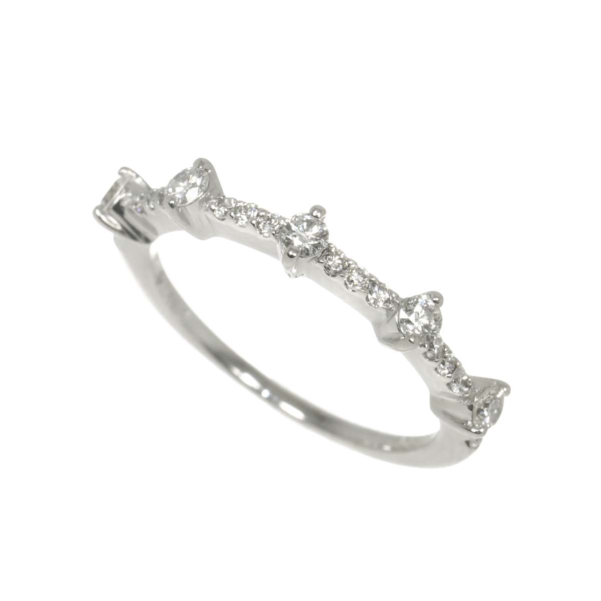Diamond 0.31ct Ring 18K WG 750 Size4.5(US)