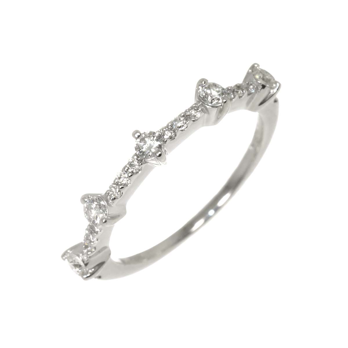 Diamond 0.31ct Ring 18K WG 750 Size4.5(US)