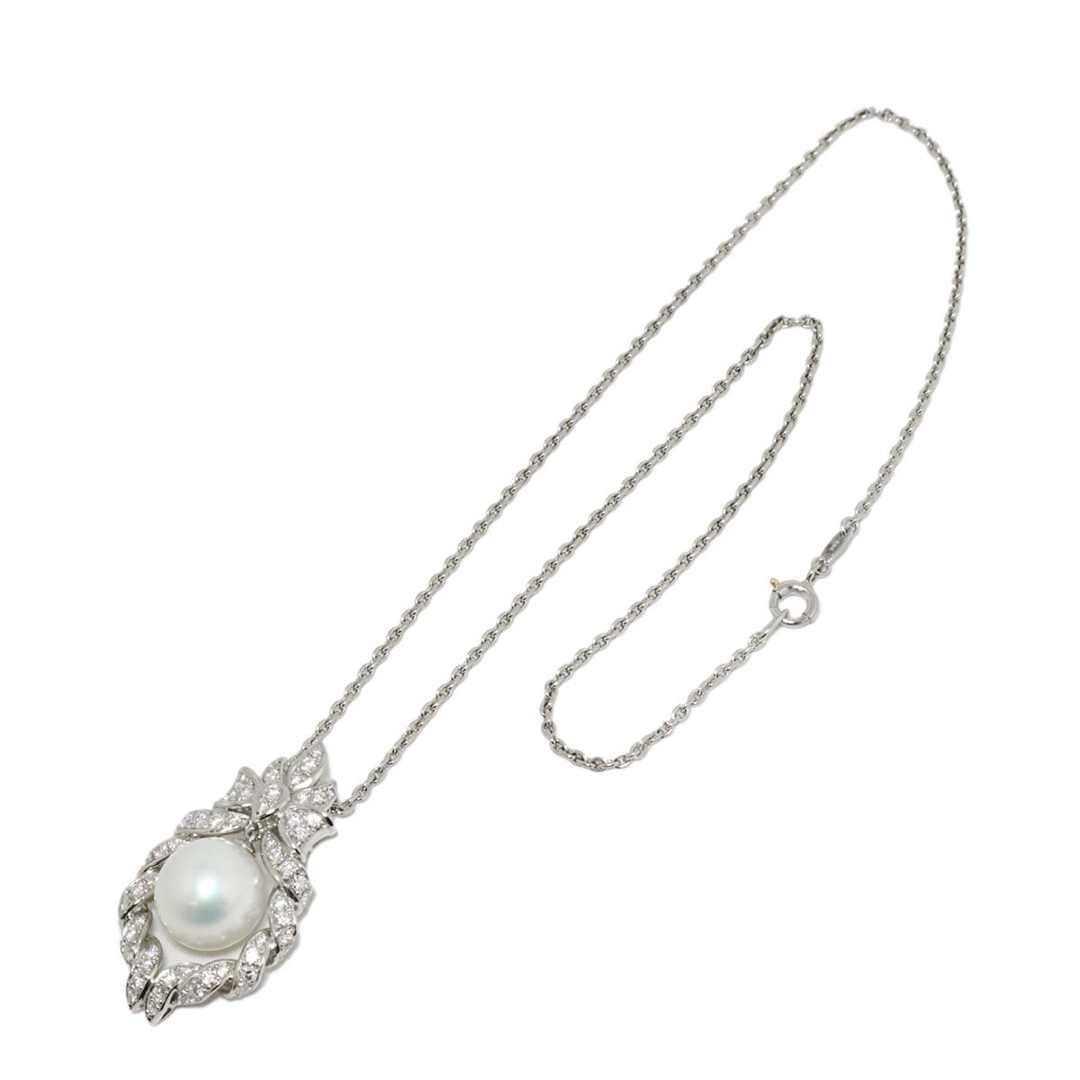 South Sea pearl 12.2mm Diamond 1.06ct Necklace Pt