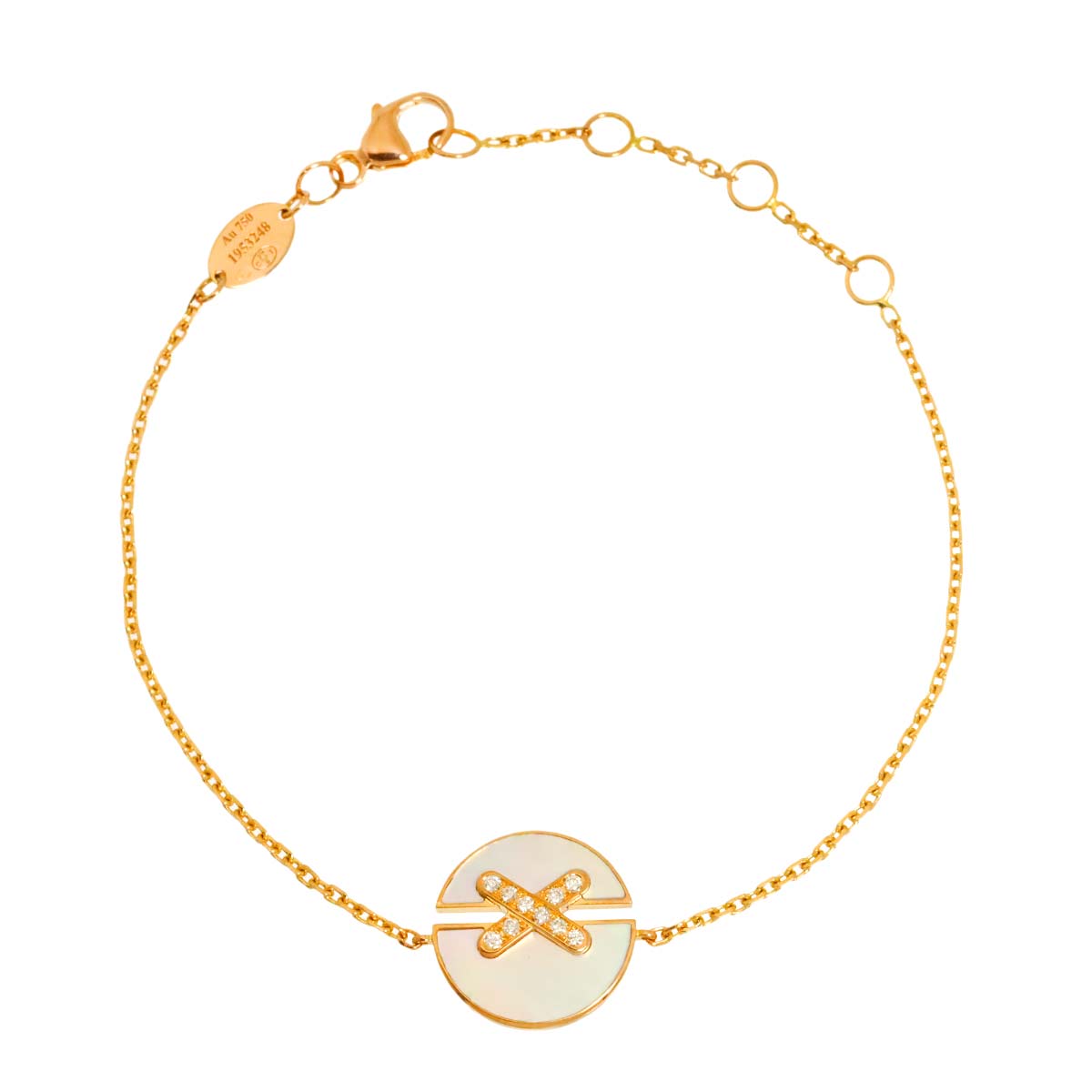 Jeux de Liens Harmony MOP Diamond Bracelet 18K Pink Gold 750