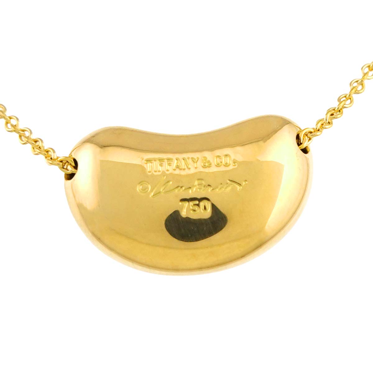 Bean Necklace 18K Yellow Gold 750
