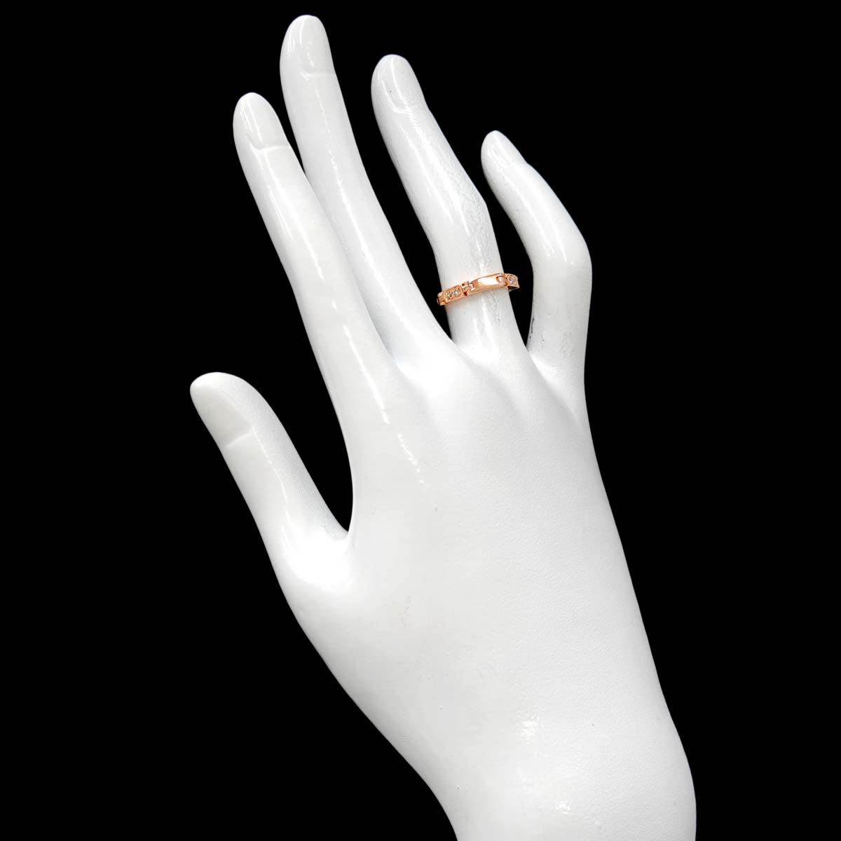 Diamond 0.14ct Ring 18K PG 750 Size3.25-3.75(US)