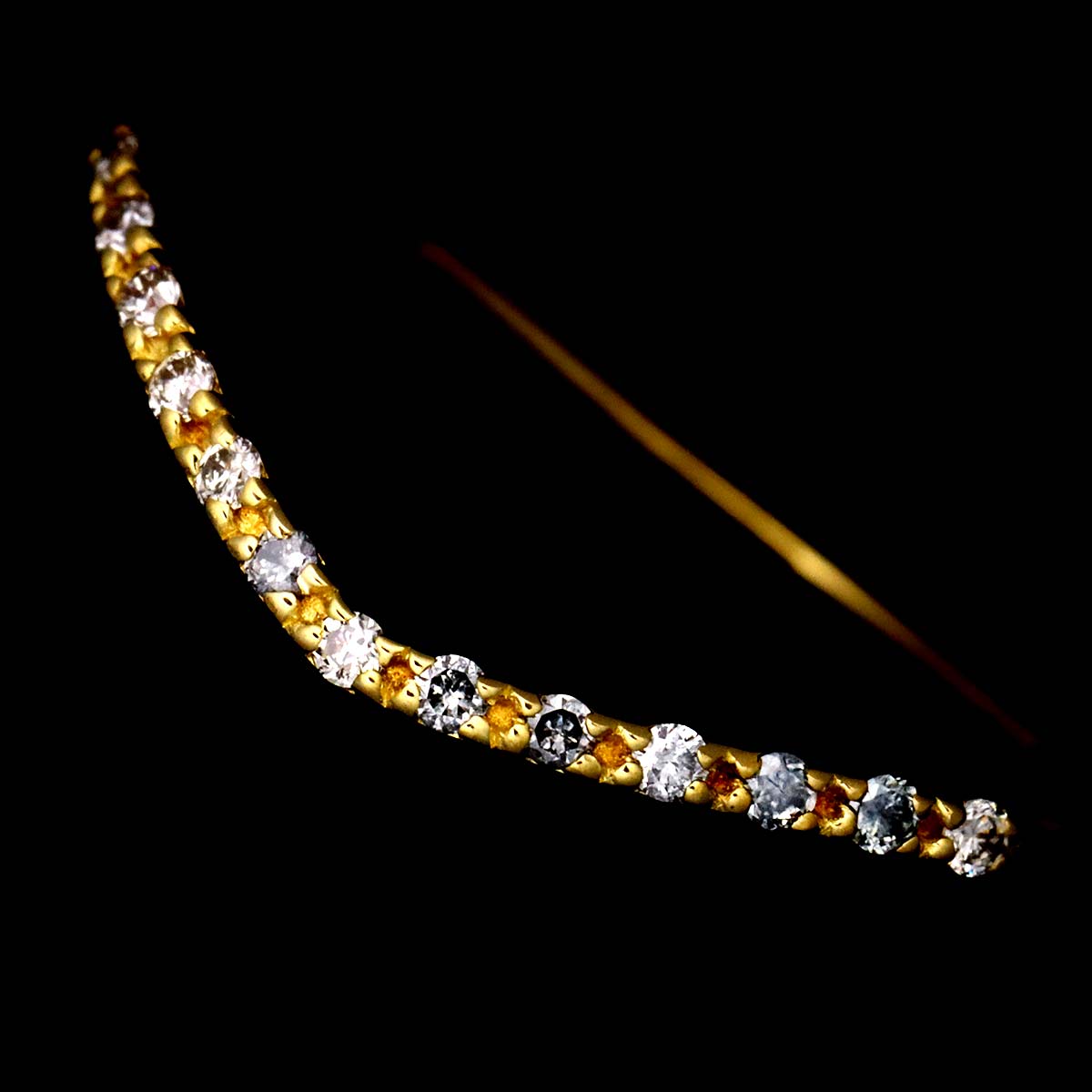 Diamond 0.06ct Ring 18K YG 750 Size4.75-5(US)