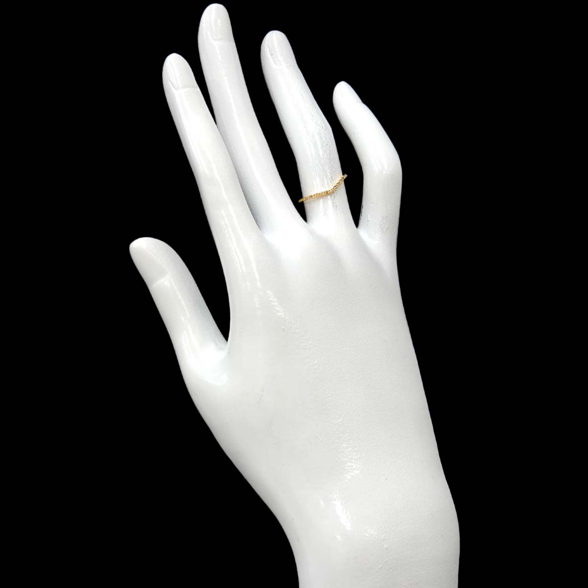 Diamond 0.06ct Ring 18K YG 750 Size4.75-5(US)