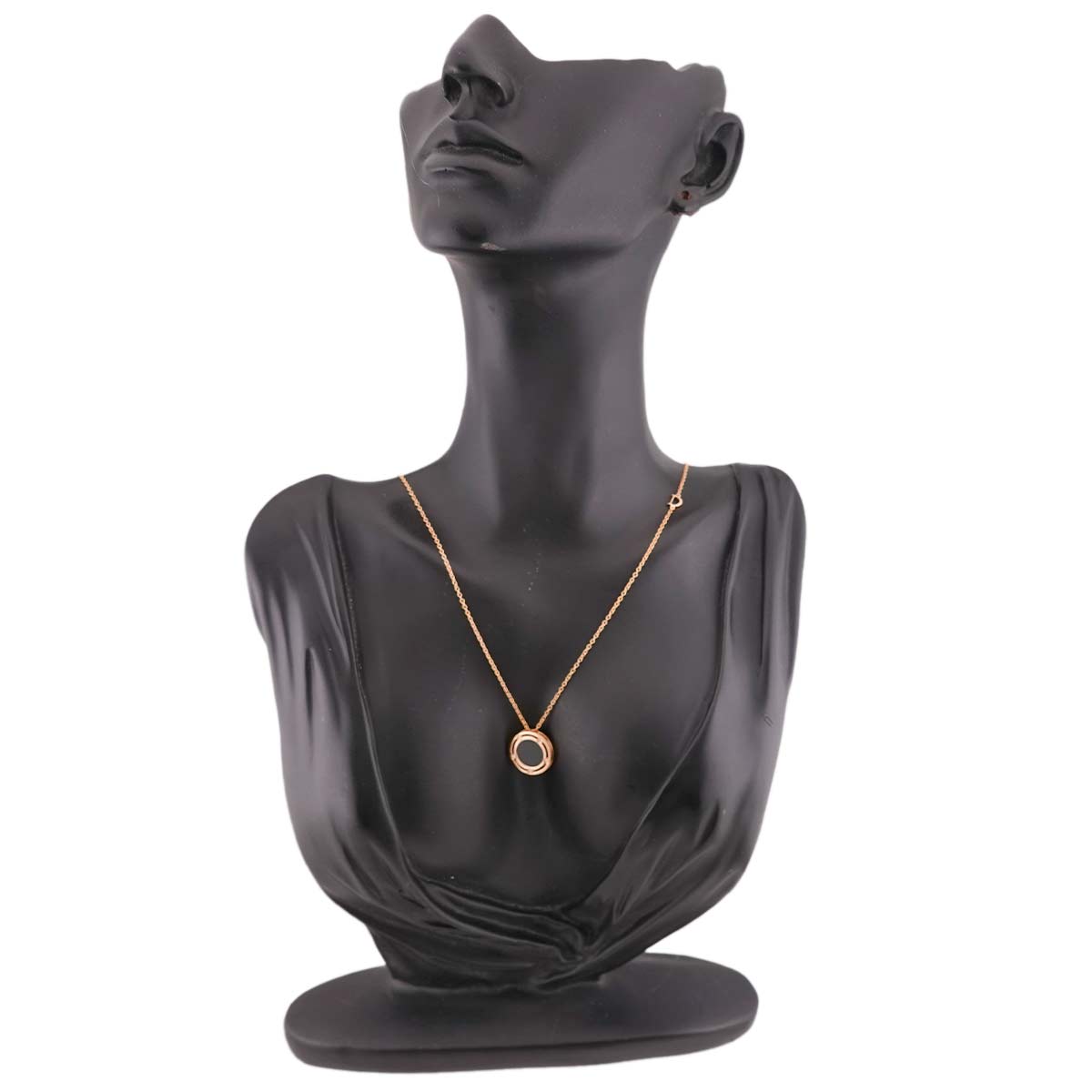 D-SIDE Onyx Diamond Necklace 18K Pink Gold 750