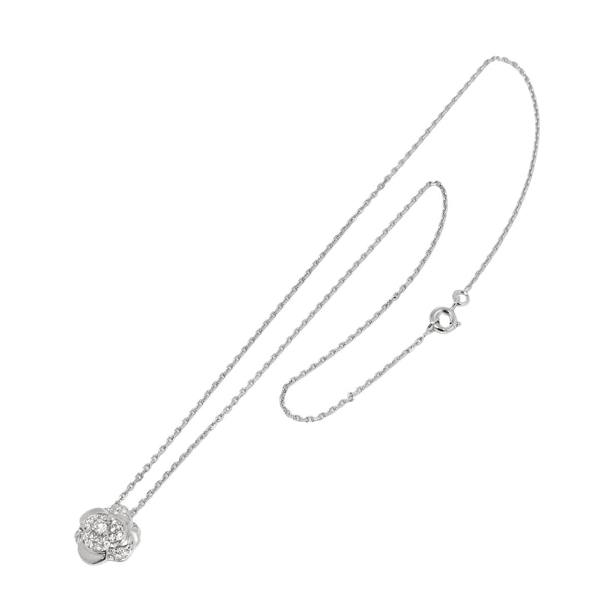Camelia Necklace Diamond 18K White Gold 750