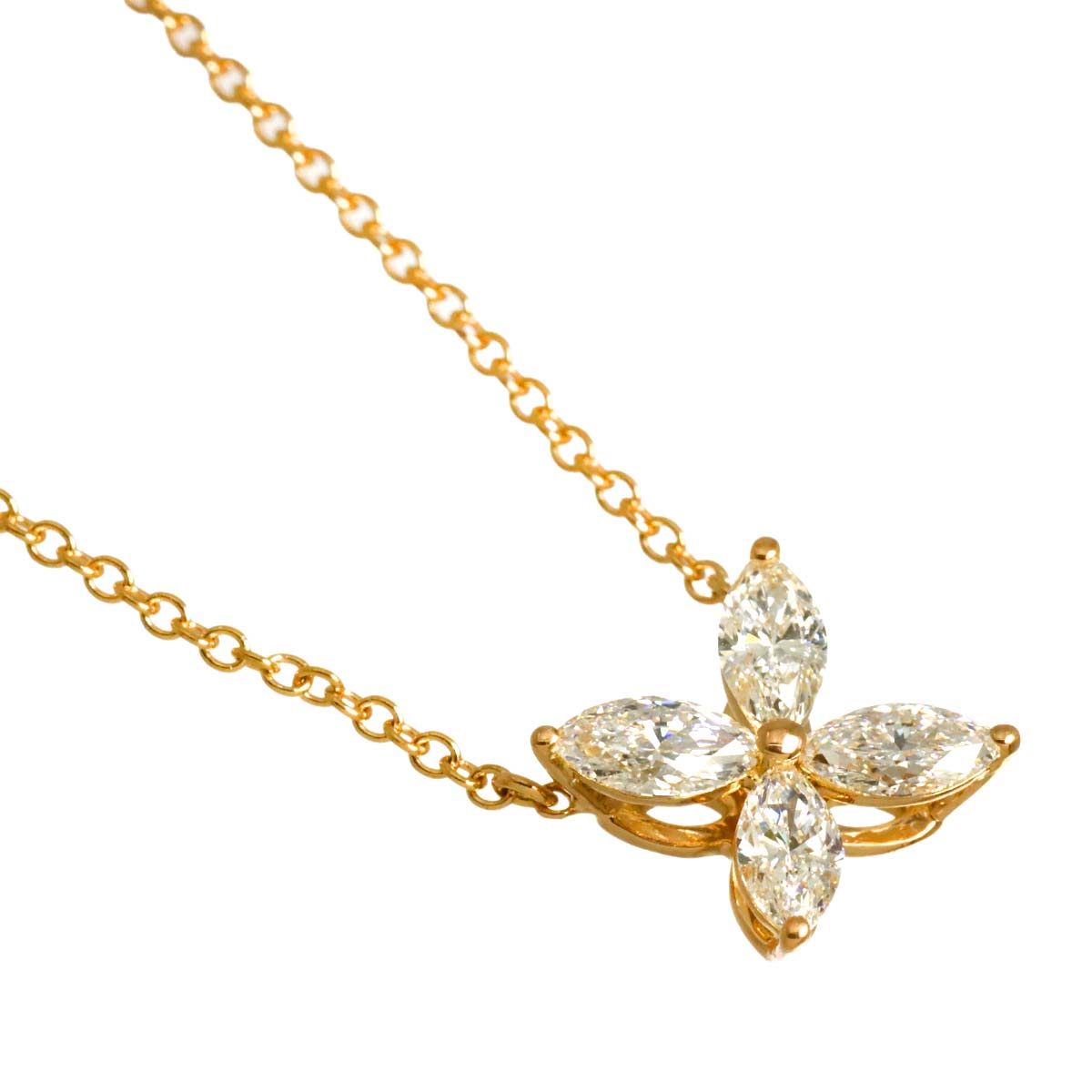Victoria MM Diamond Necklace 18K Pink Gold 750