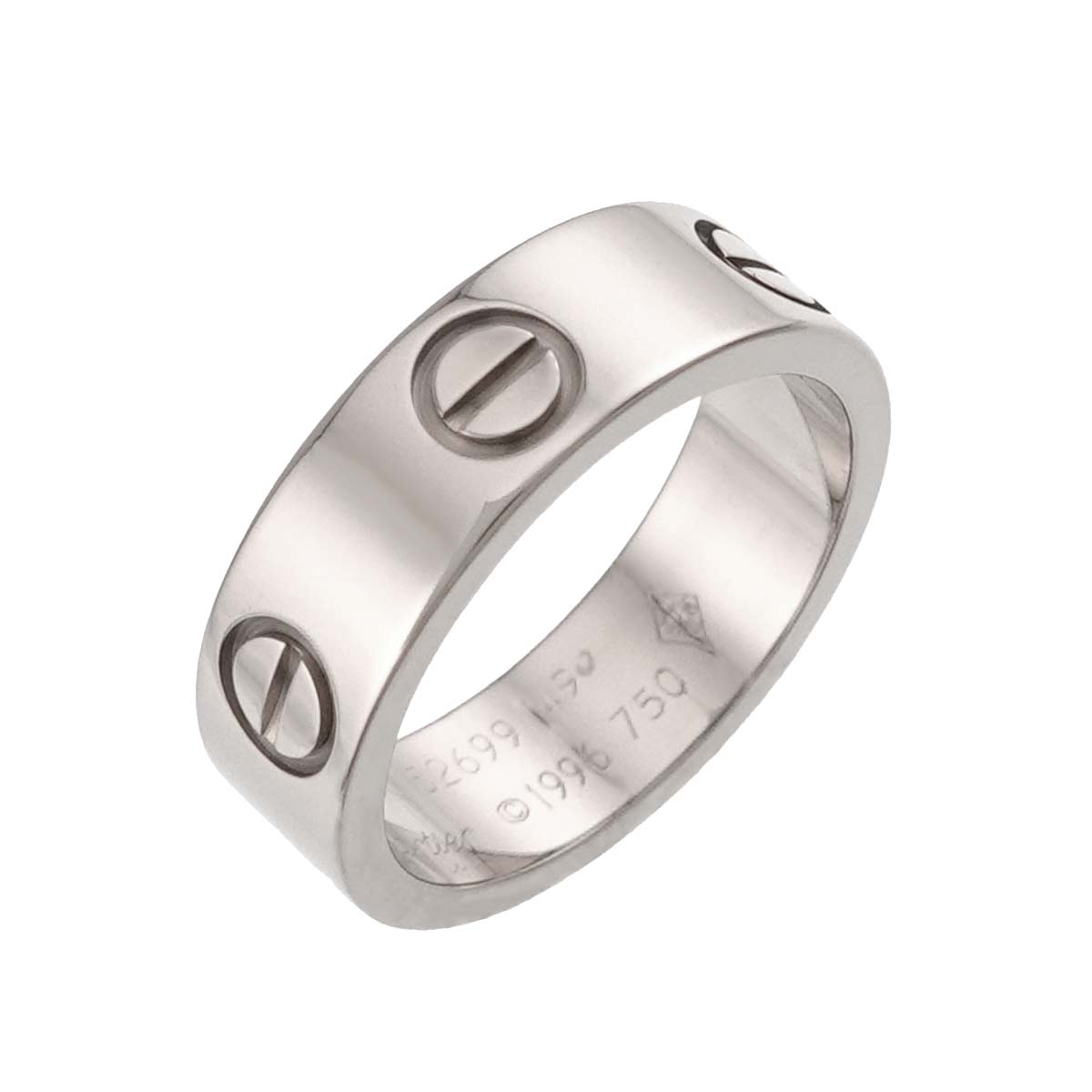 Love Ring 18K White Gold 750 size49 4.5-4.75(US)