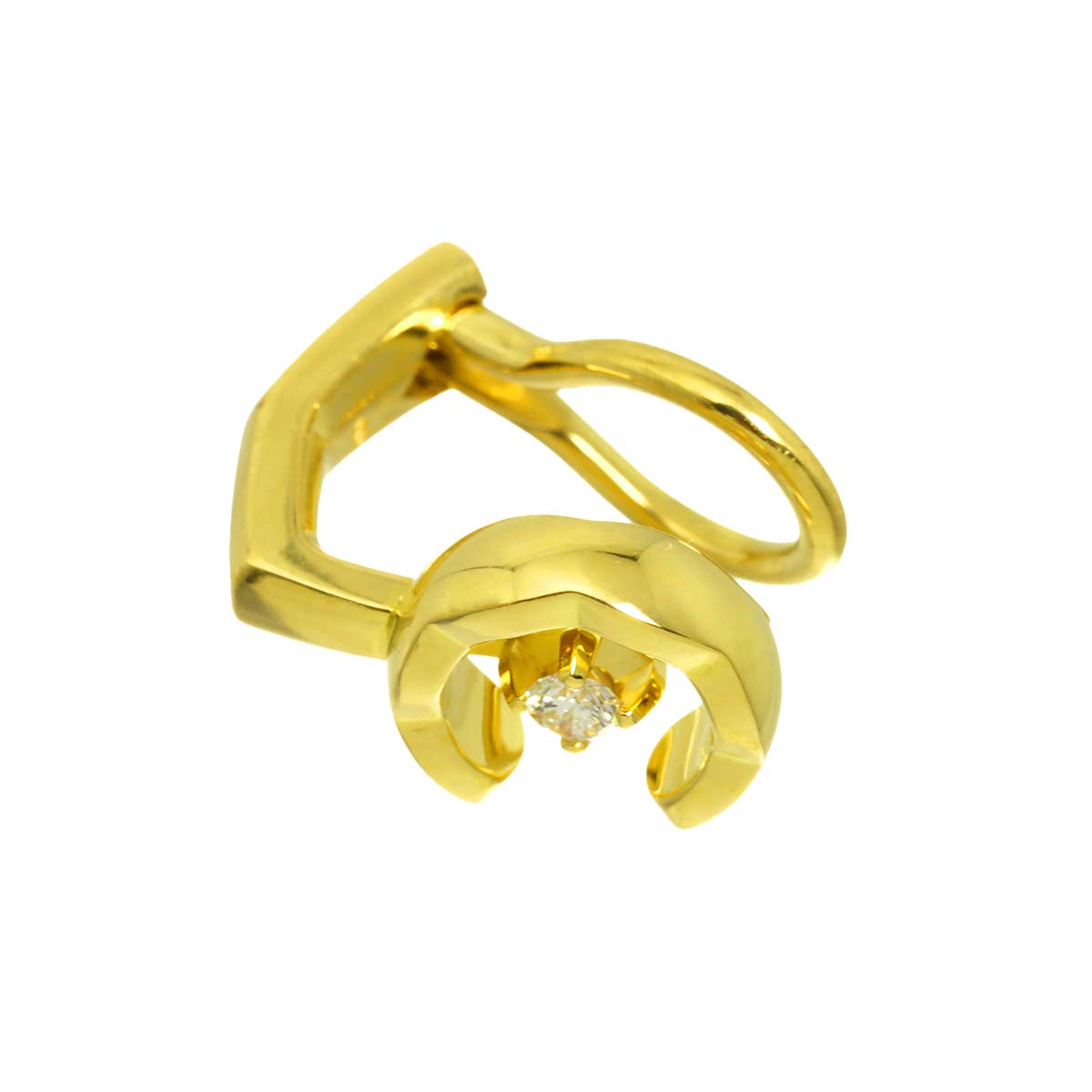 Coco Crush Diamond Earring Clip on 18K YG 750 One Piece only