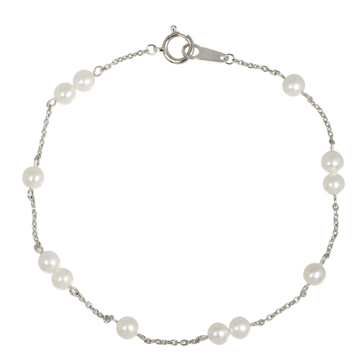 Baby Pearl 4.2-4.0mm Bracelet 18K White Gold 750