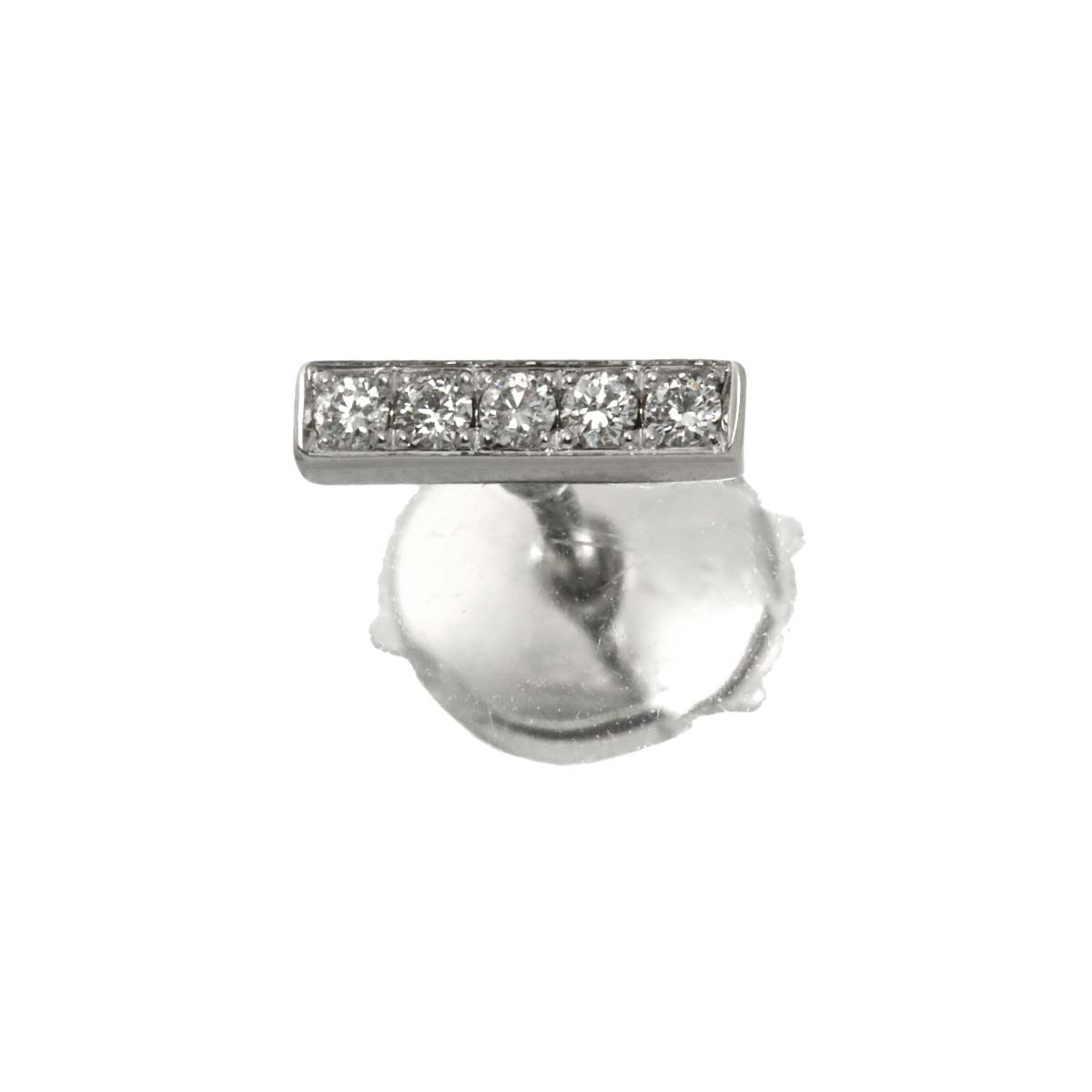 Diamond Earring Pierced 18K WG White Gold 750 One Piece only